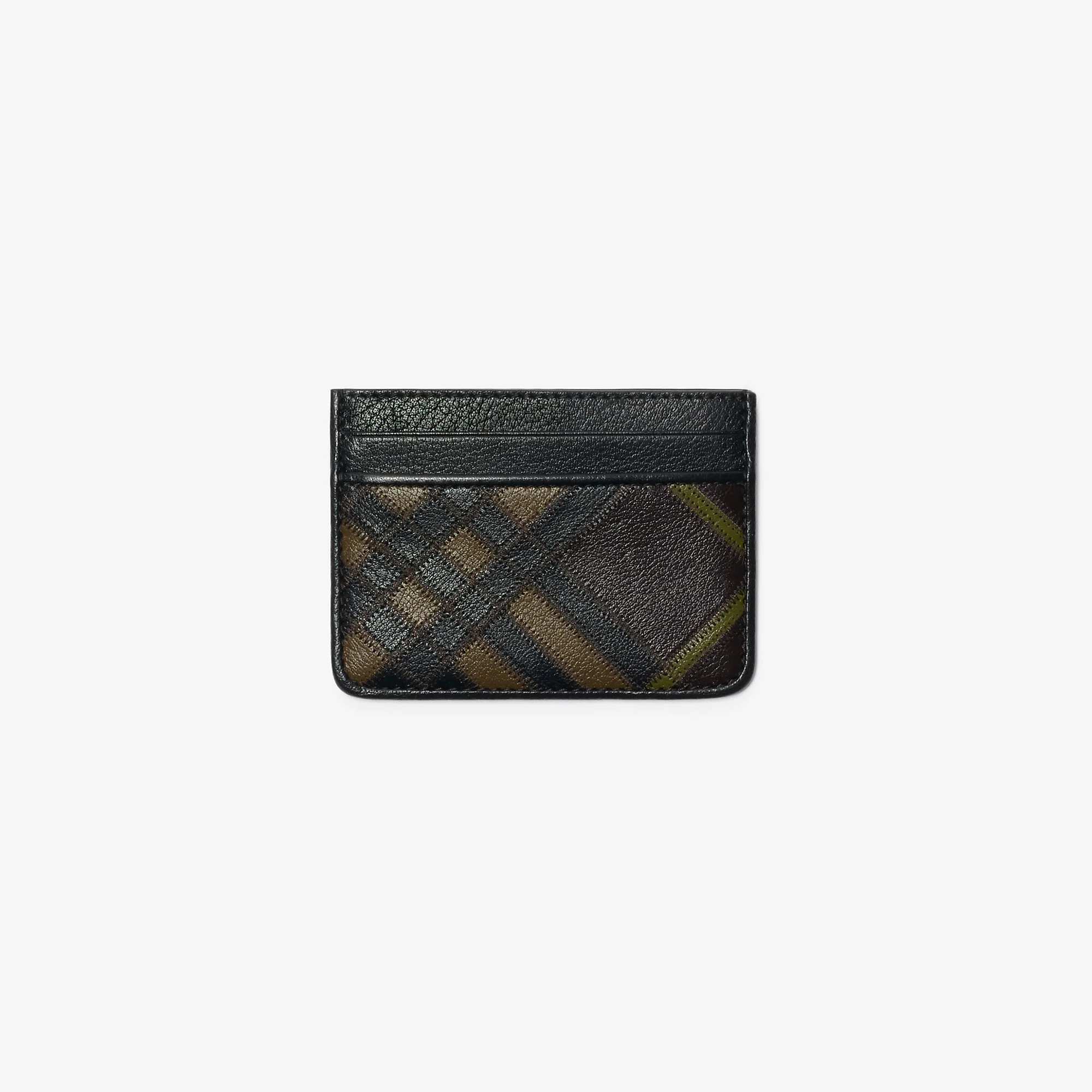 Check Intarsia Card Case - 1
