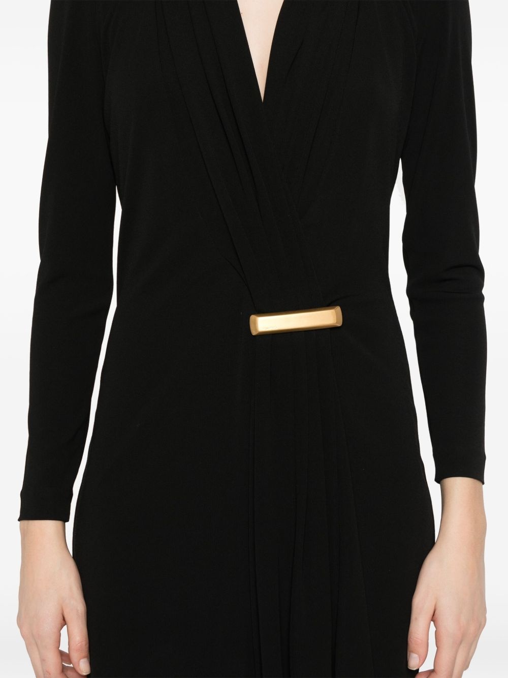 draped mini dress - 5