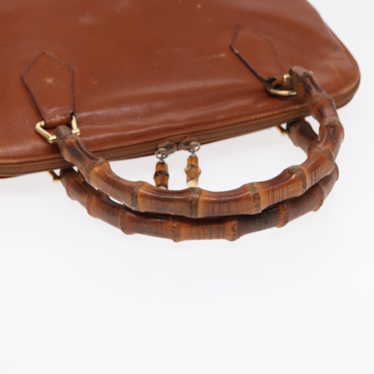 GUCCI Bamboo Hand Bag Leather Brown Gold 000 1186 000 1186 - 8