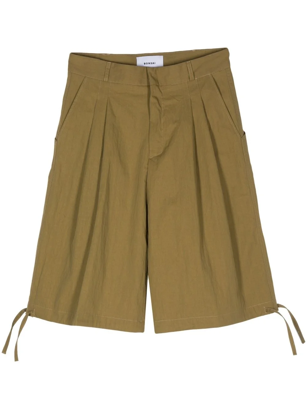 pleated long shorts - 1