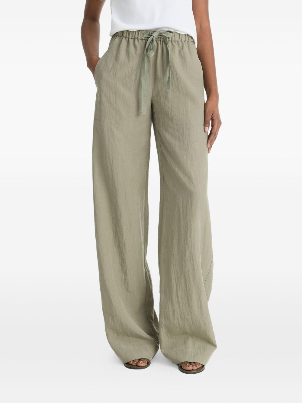 drawstring-waist trousers - 1