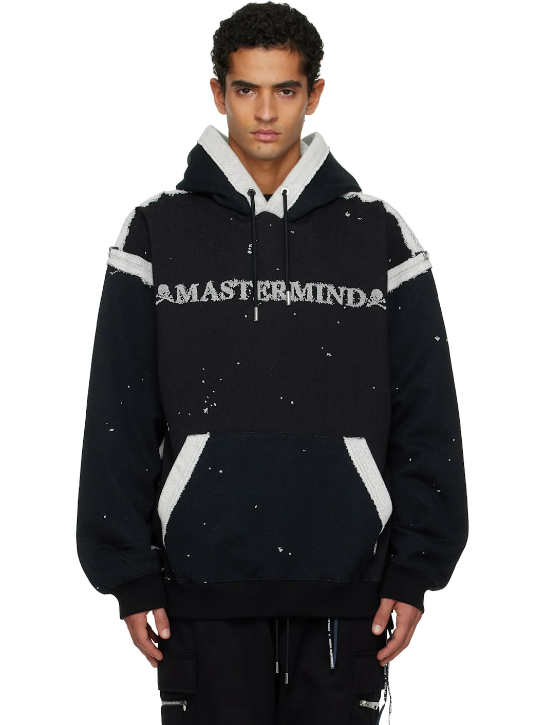 Black Cut-Off Hoodie - 1