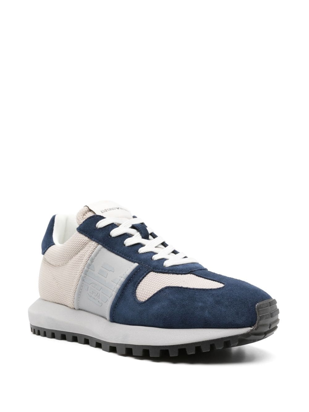 suede mesh sneakers - 4