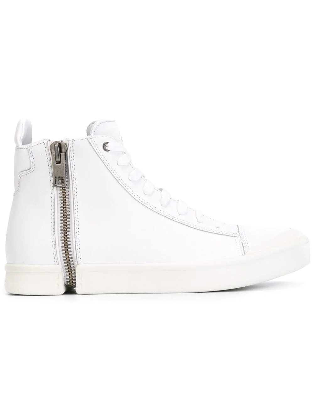 zipped hi-top sneakers   - 1