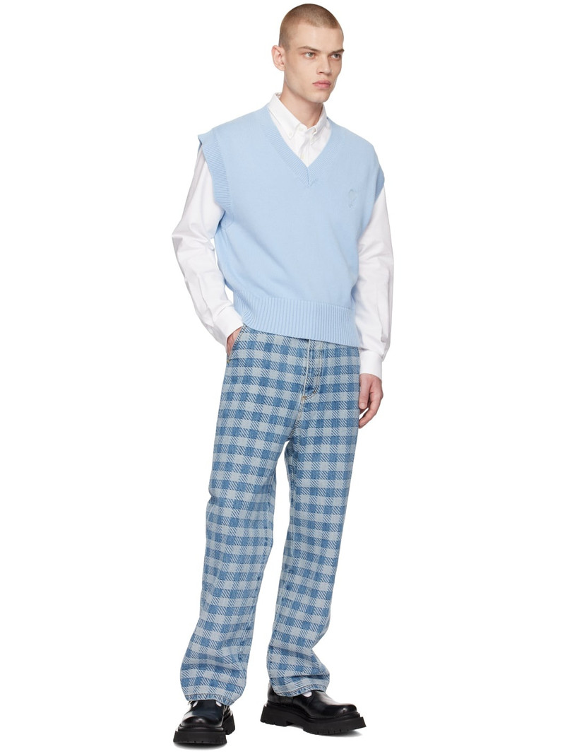 AMI Paris Blue Ami de Cœur Vest outlook