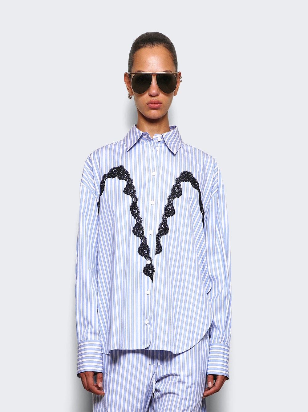 Striped Shirt White And Navy - 3