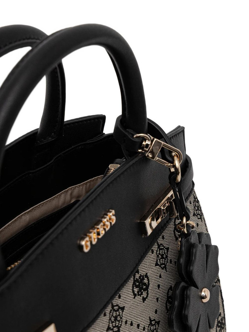 Melinda flower-charm monogram tote bag 4