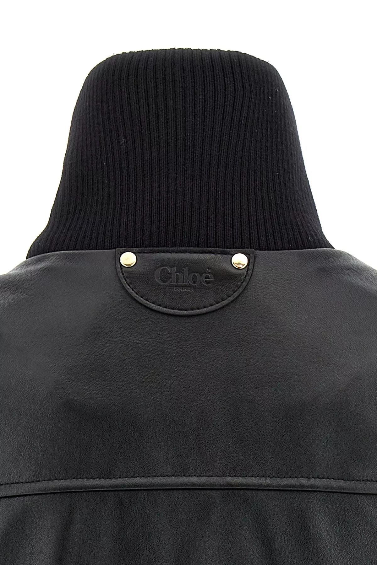 Leather bomber jacket - 5