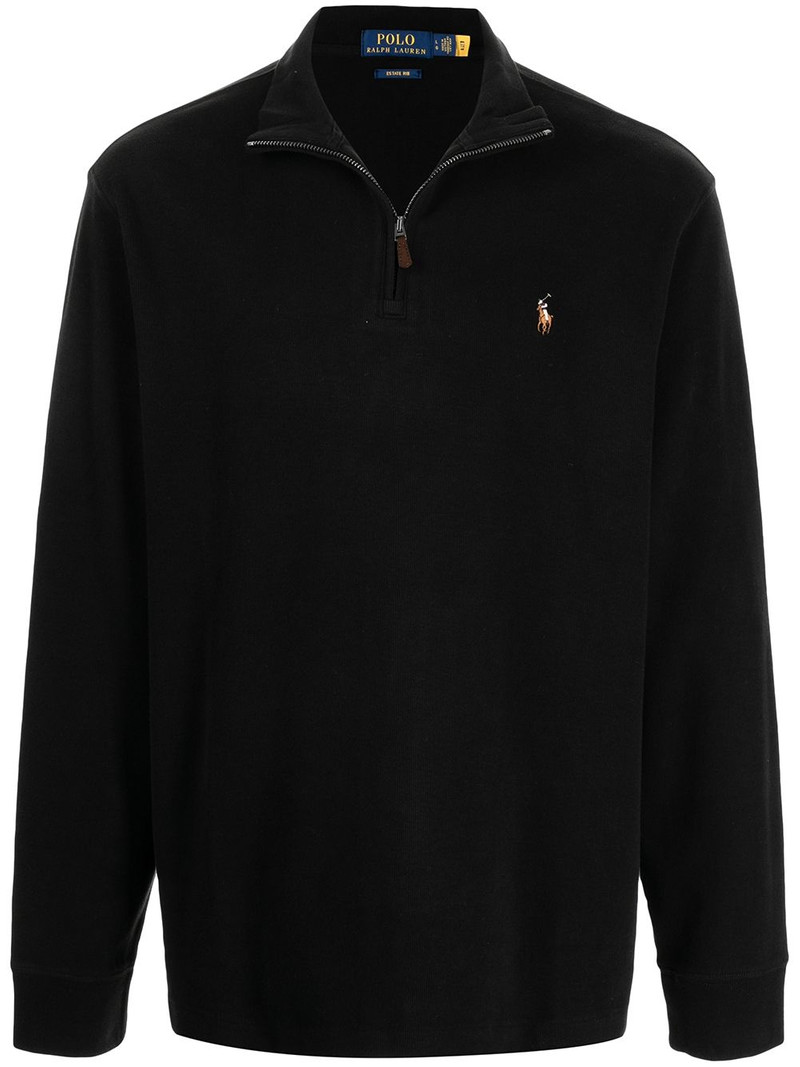 logo-embroidered sweatshirt 1