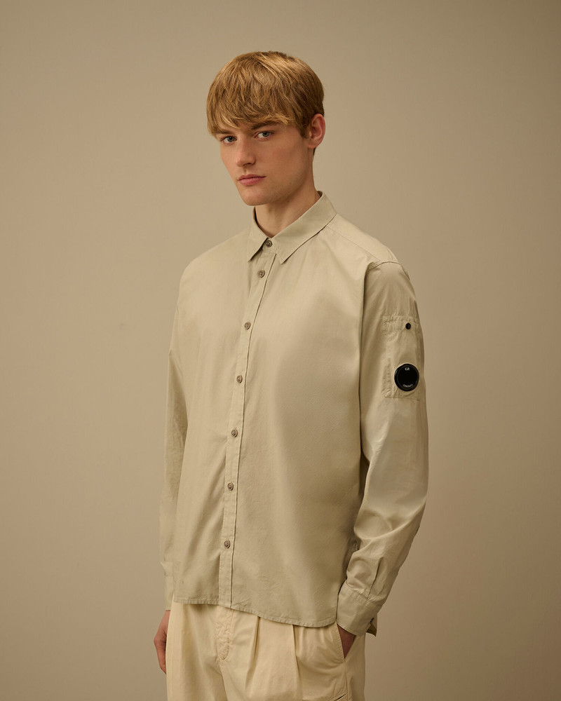 Popeline Long Sleeve Lens Button Shirt 3