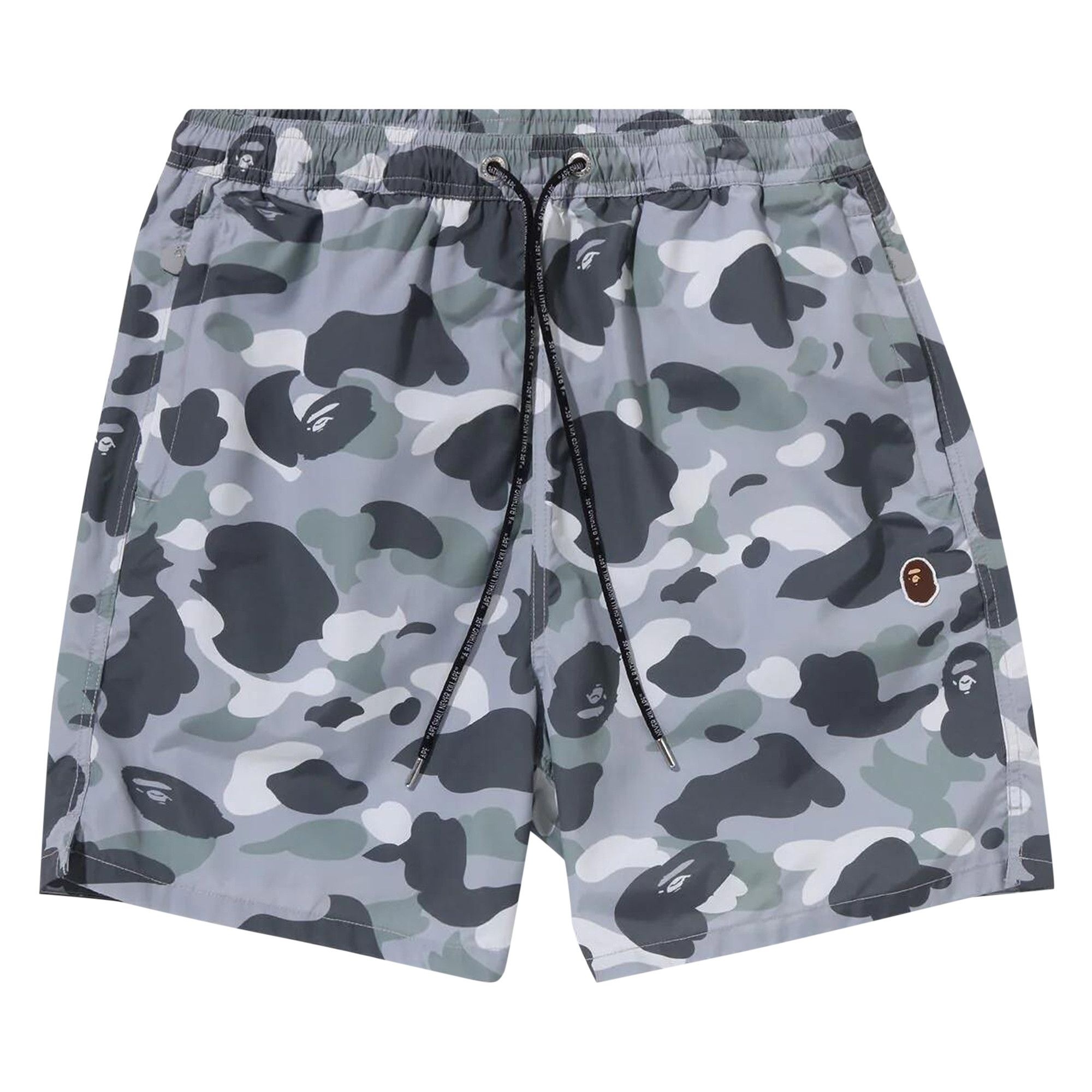 BAPE City Camo Ape Head One Point Beach Shorts 'Grey' - 1