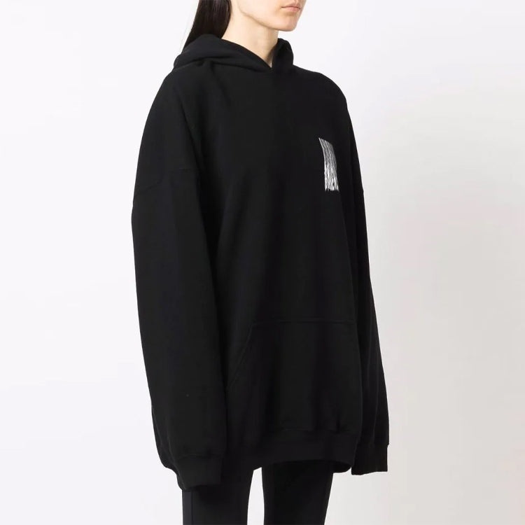 Balenciaga Barcode Cotton Hoodie 'Black' 651799TKVE61070 - 5