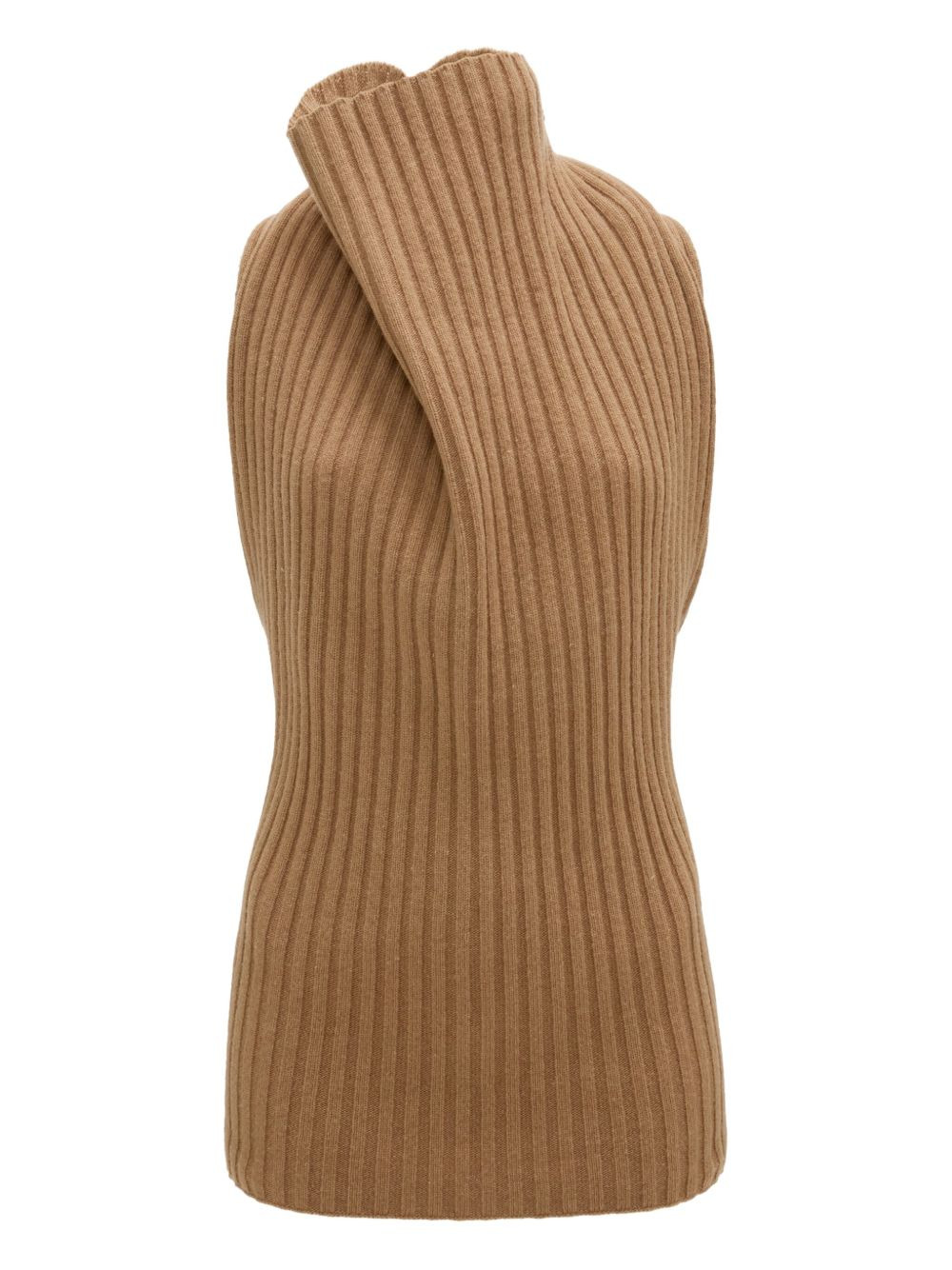 draped ribbed top - 1