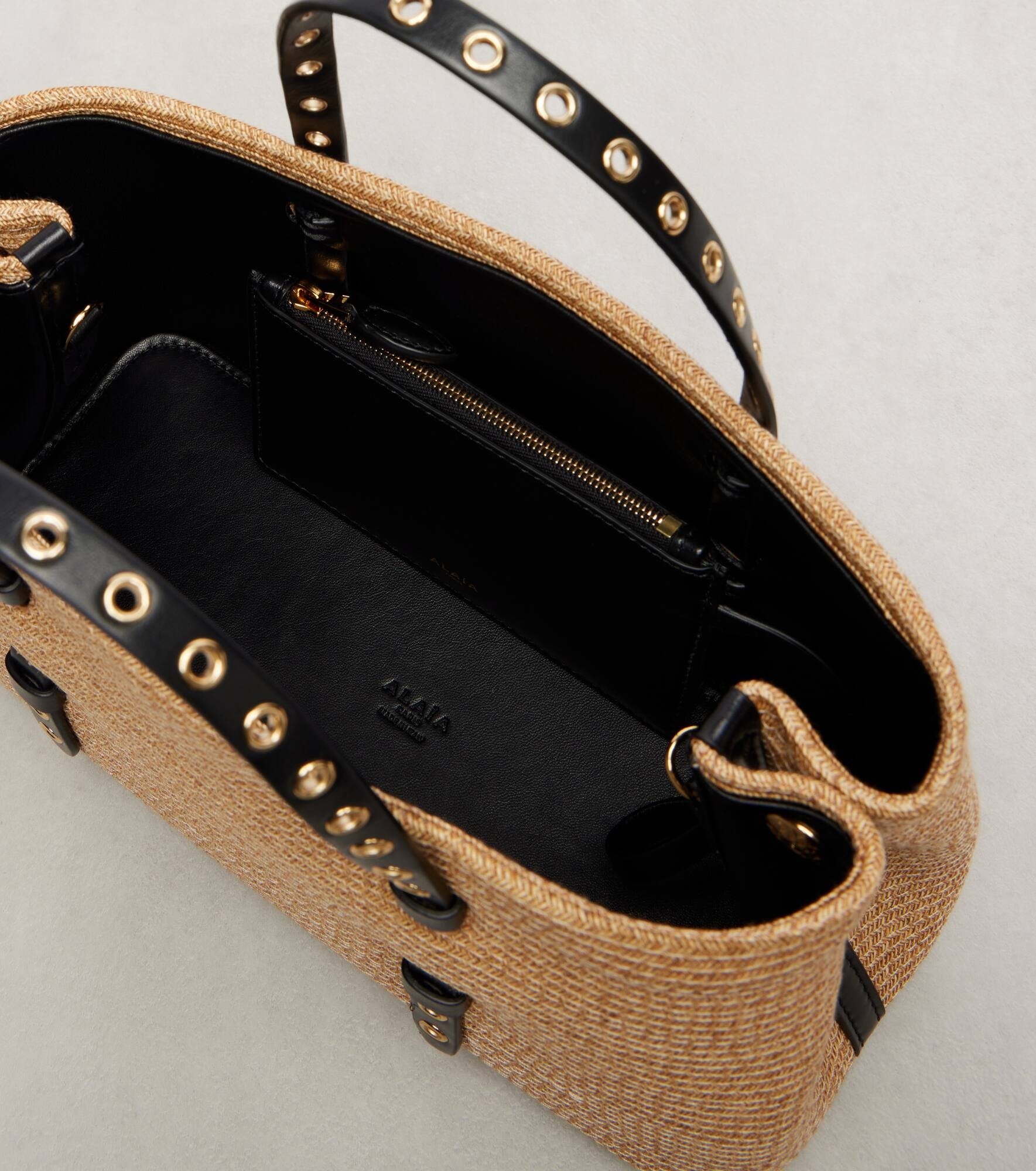 Mina 25 Medium straw tote bag - 3
