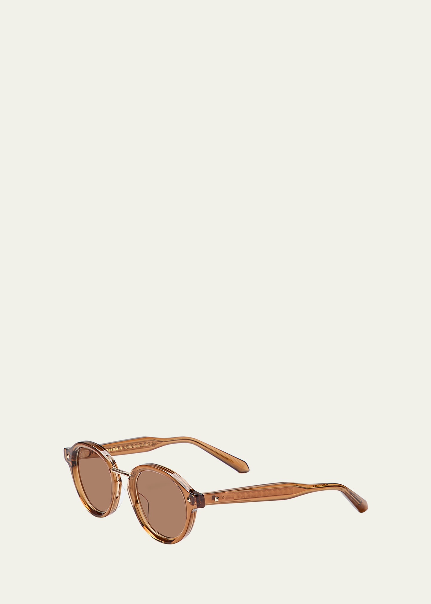 V-Essential IV Acetate & Titanium Round Sunglasses - 2