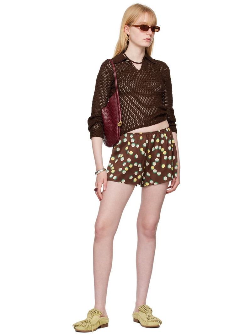 BODE Brown Bubble Dot Shorts outlook