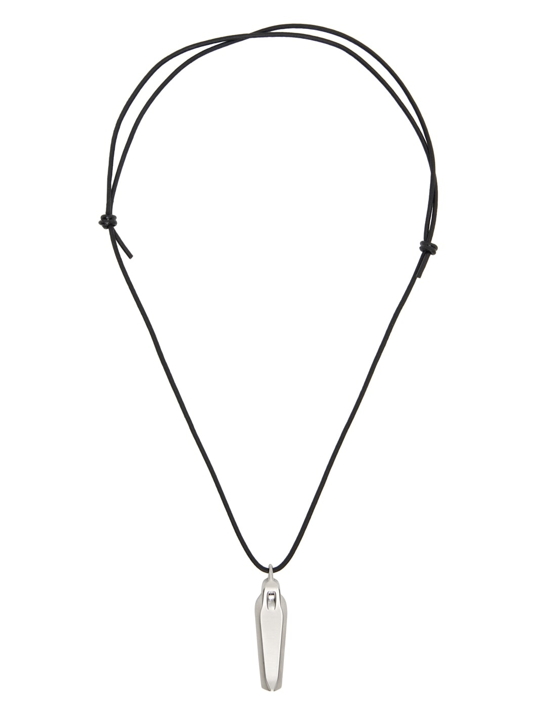 Black & Silver Sarcophagus Necklace - 1