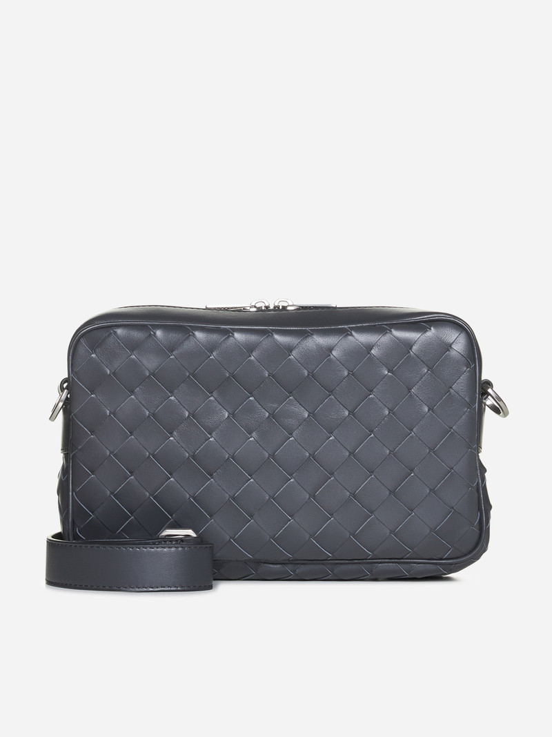 Intreccio leather small camera bag - 1