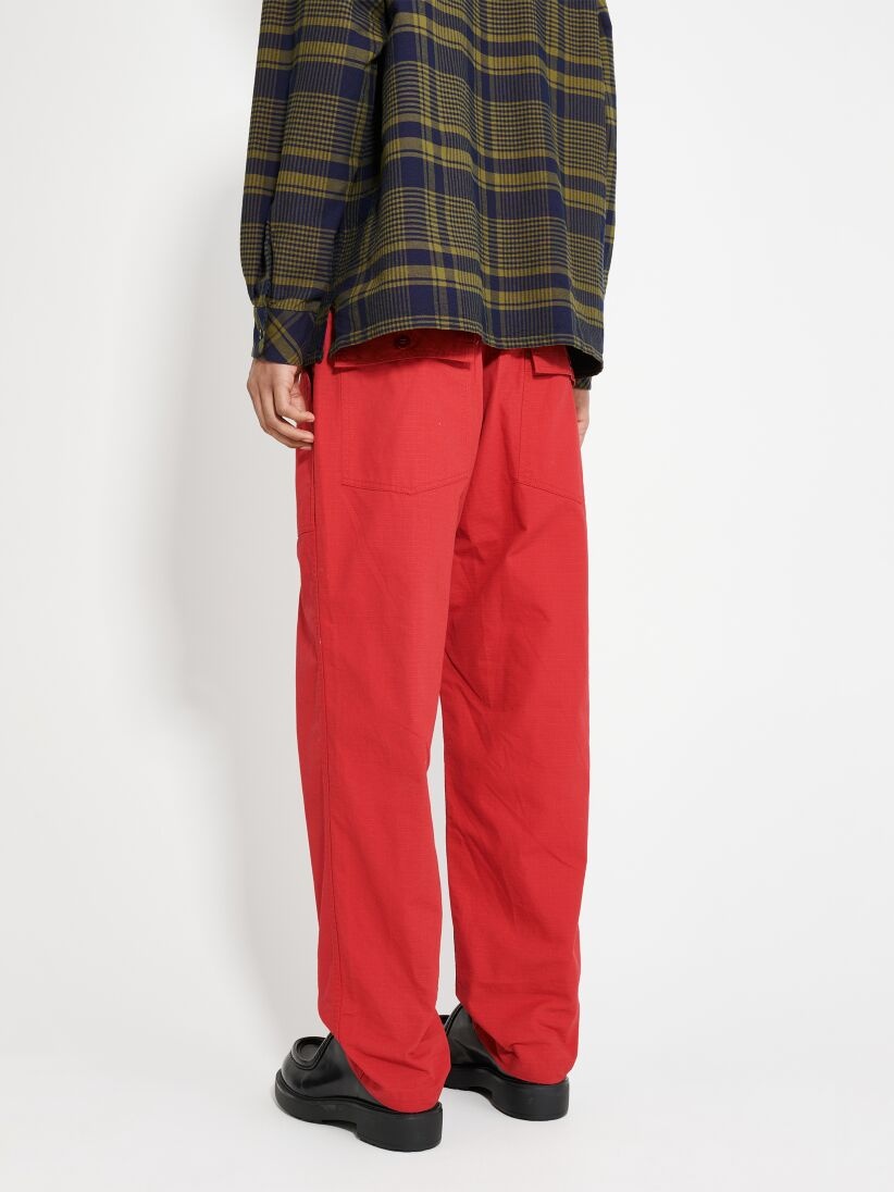 ENGINEERED GARMENTS FATIGUE PANT RED COTTON RIPSTOP - 4