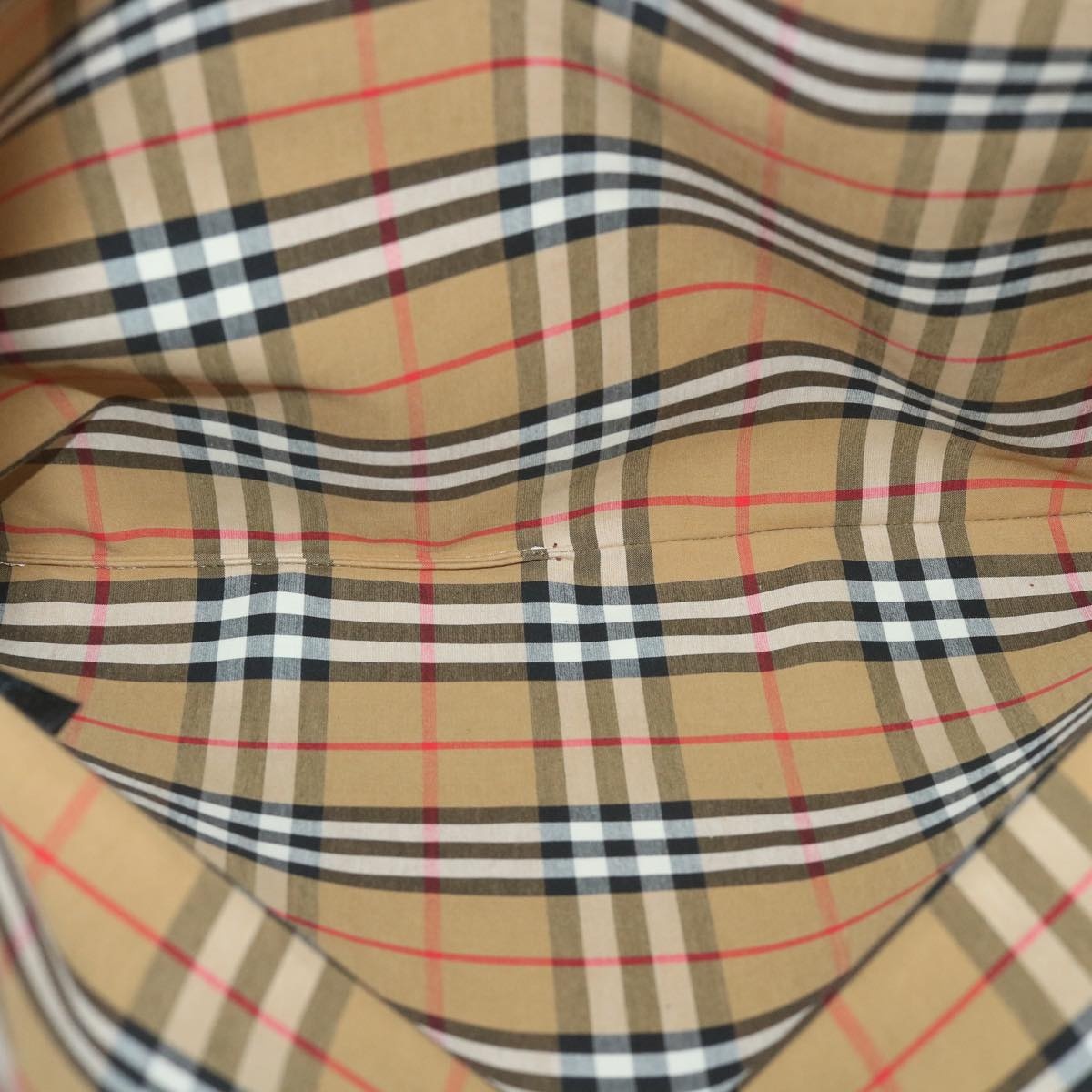 Burberry Nova Check Tote Bag Coated Canvas Beige Black - 15