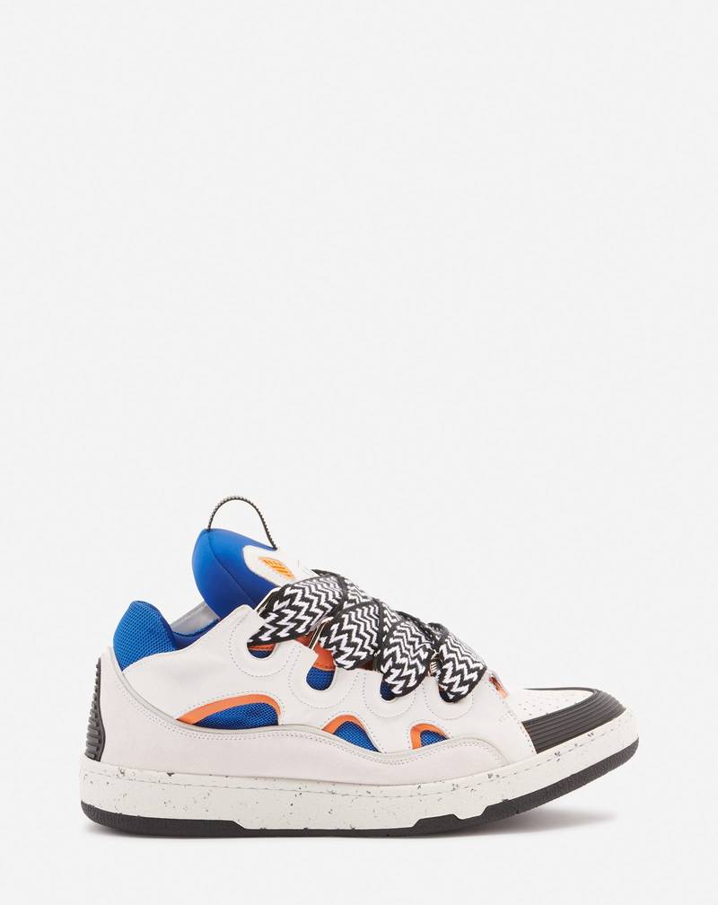 LEATHER CURB SNEAKERS - 1
