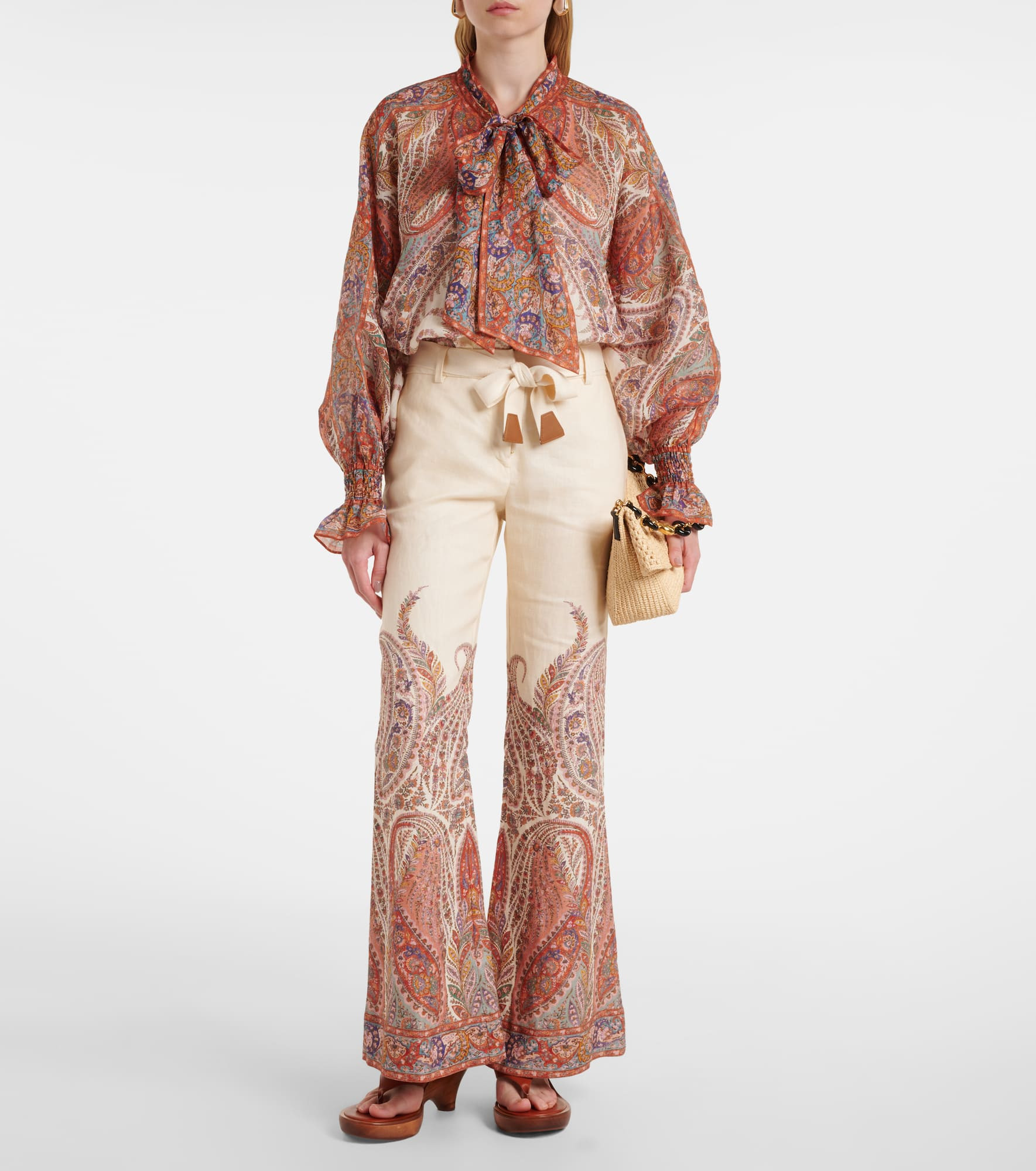 Rhiannon bow-detail paisley blouse - 2