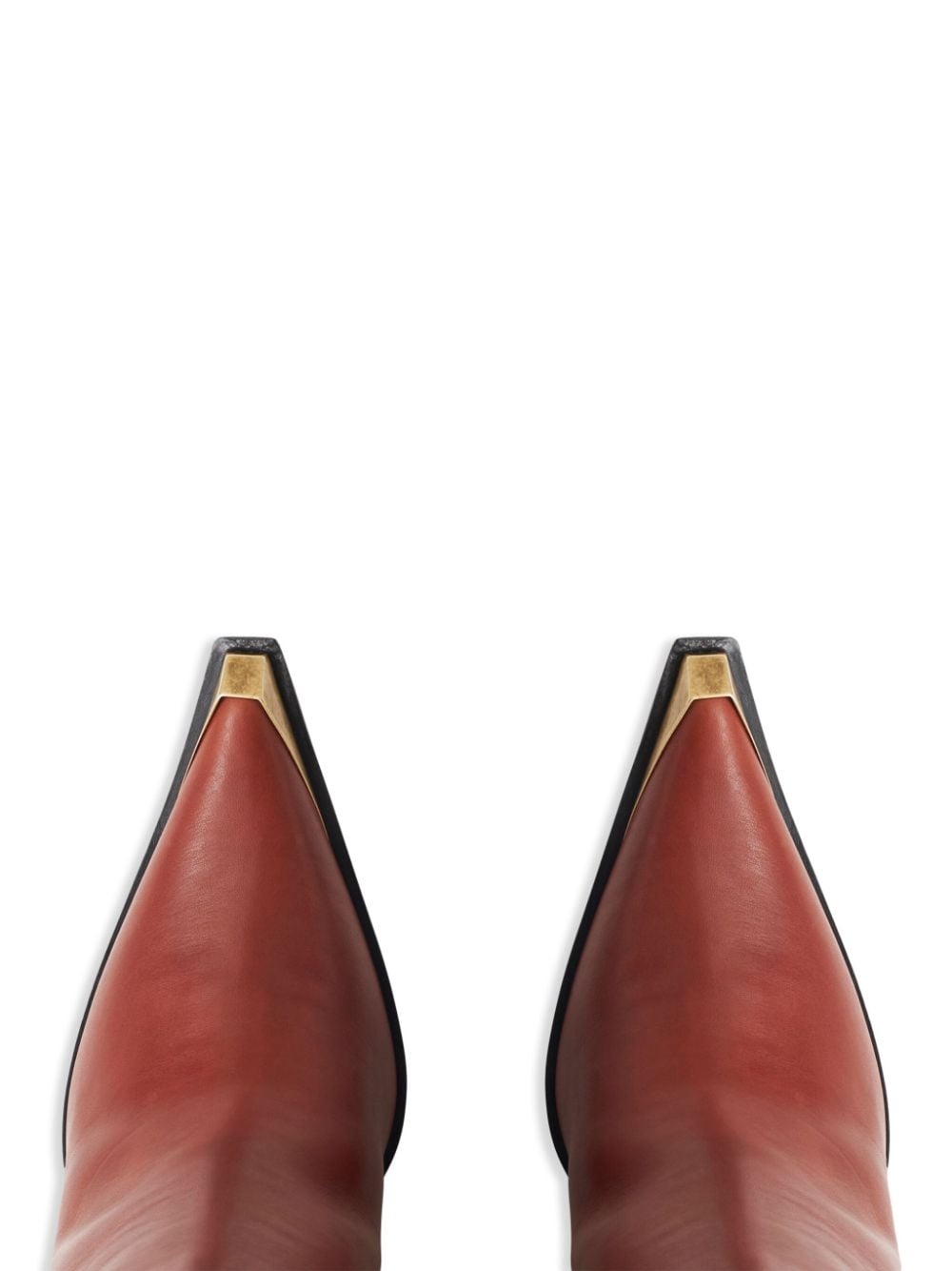 metallic toe-cap knee-high boots - 4