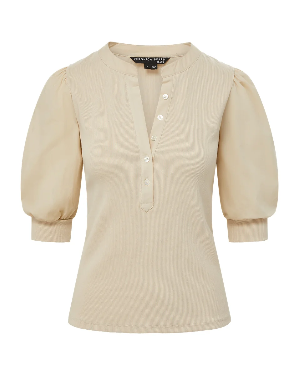 CORALEE PUFF-SLEEVE TEE - 1