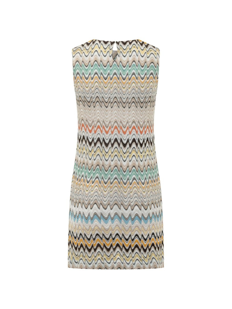 Missoni zigzag-knit sleeveless mini dress outlook