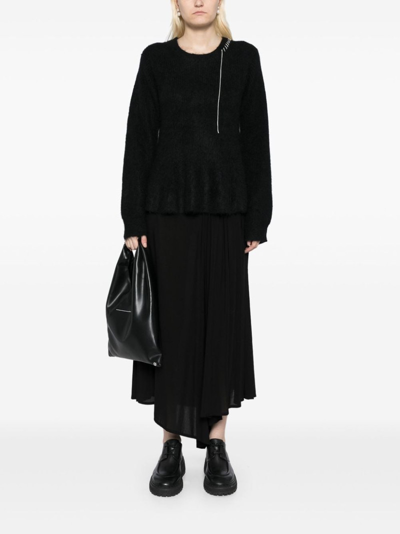 Yohji Yamamoto embroidered long-sleeved jumper outlook