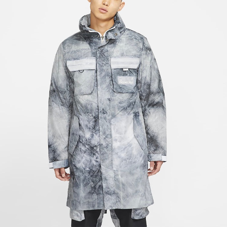 Air Jordan 23 Engineered Printed Parka Jacket 'White gray' CU8624-100 - 3