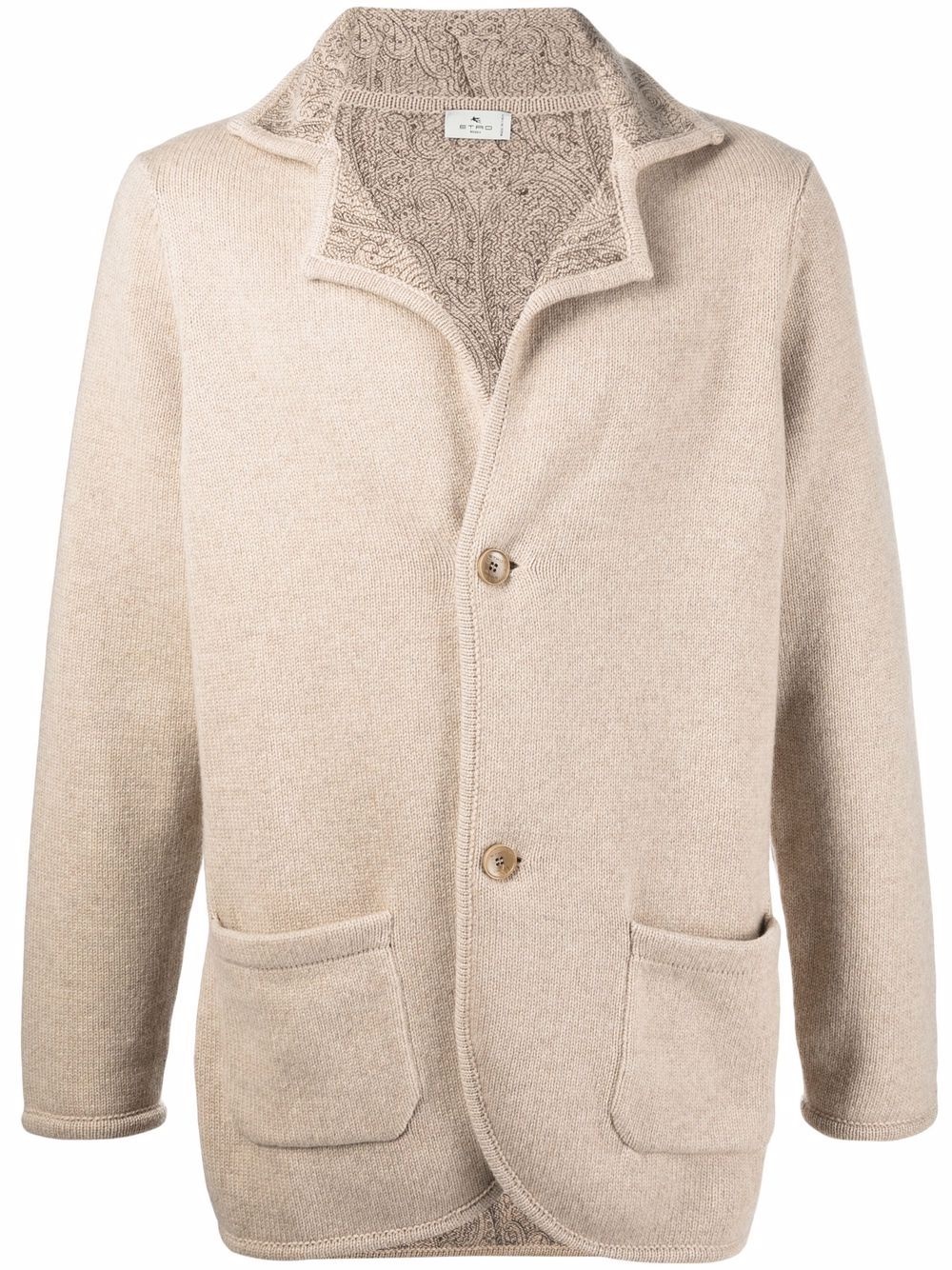 recycled cashmere-blend knitted jacket - 1