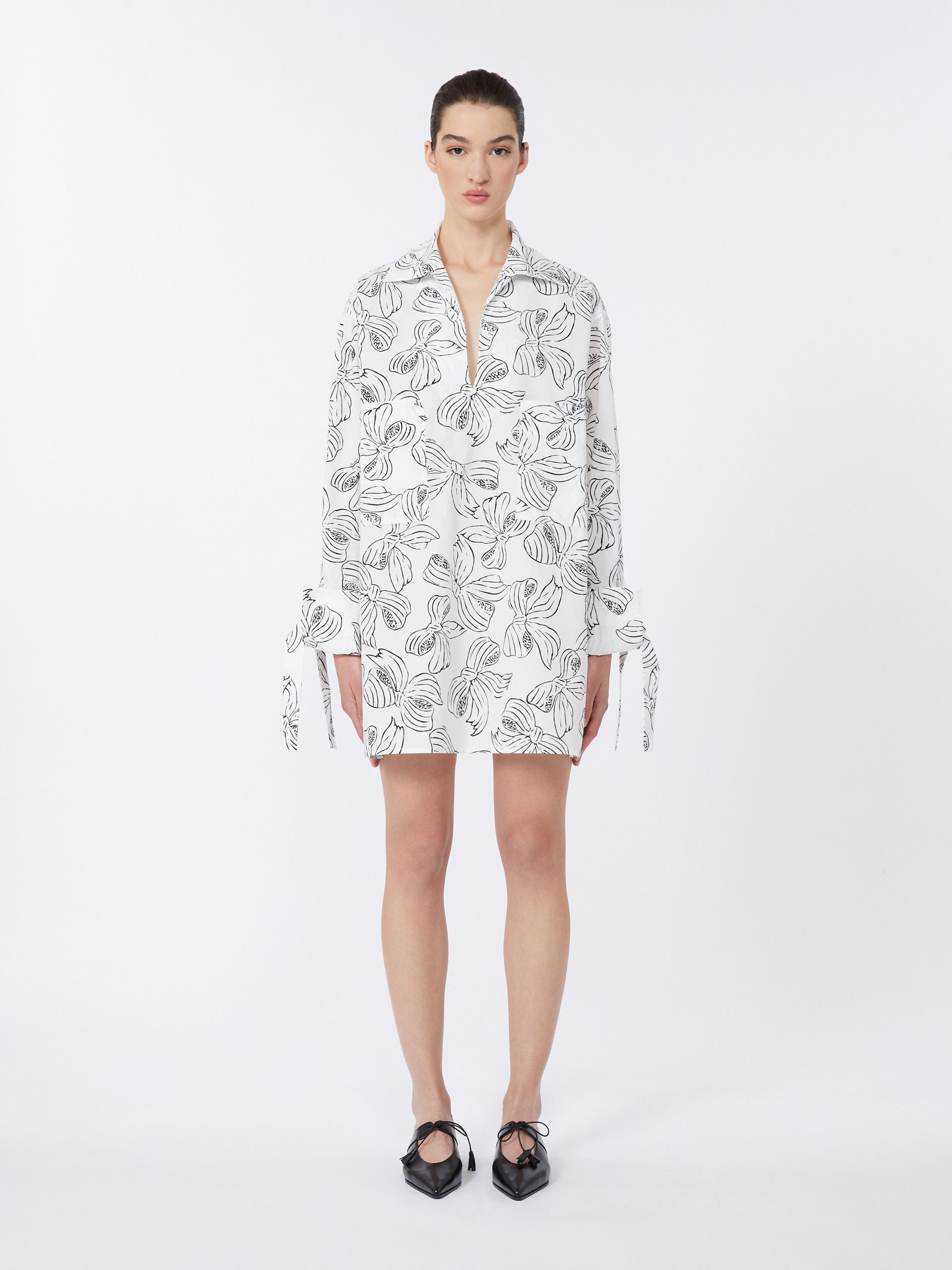 SANSA Printed cotton shirt dress - 3