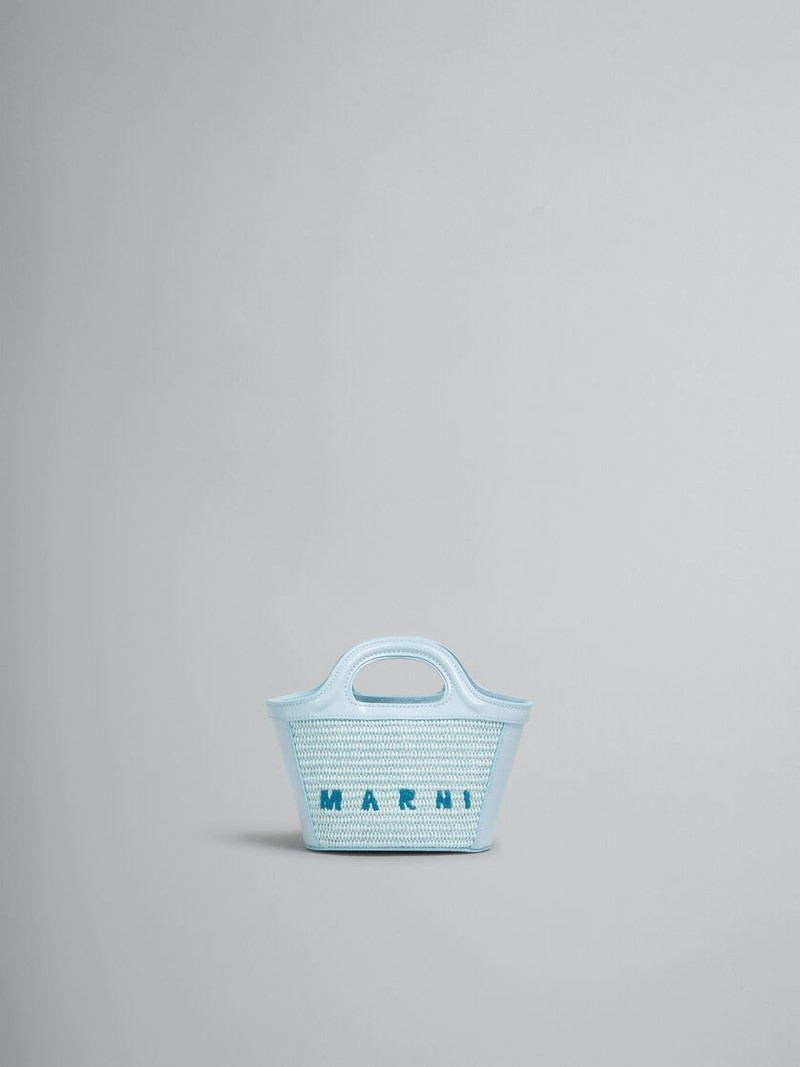 GREEN LEATHER와 RAFFIA-EFFECT FABRIC에 있는 TROPICALIA MICRO 부대 - 1