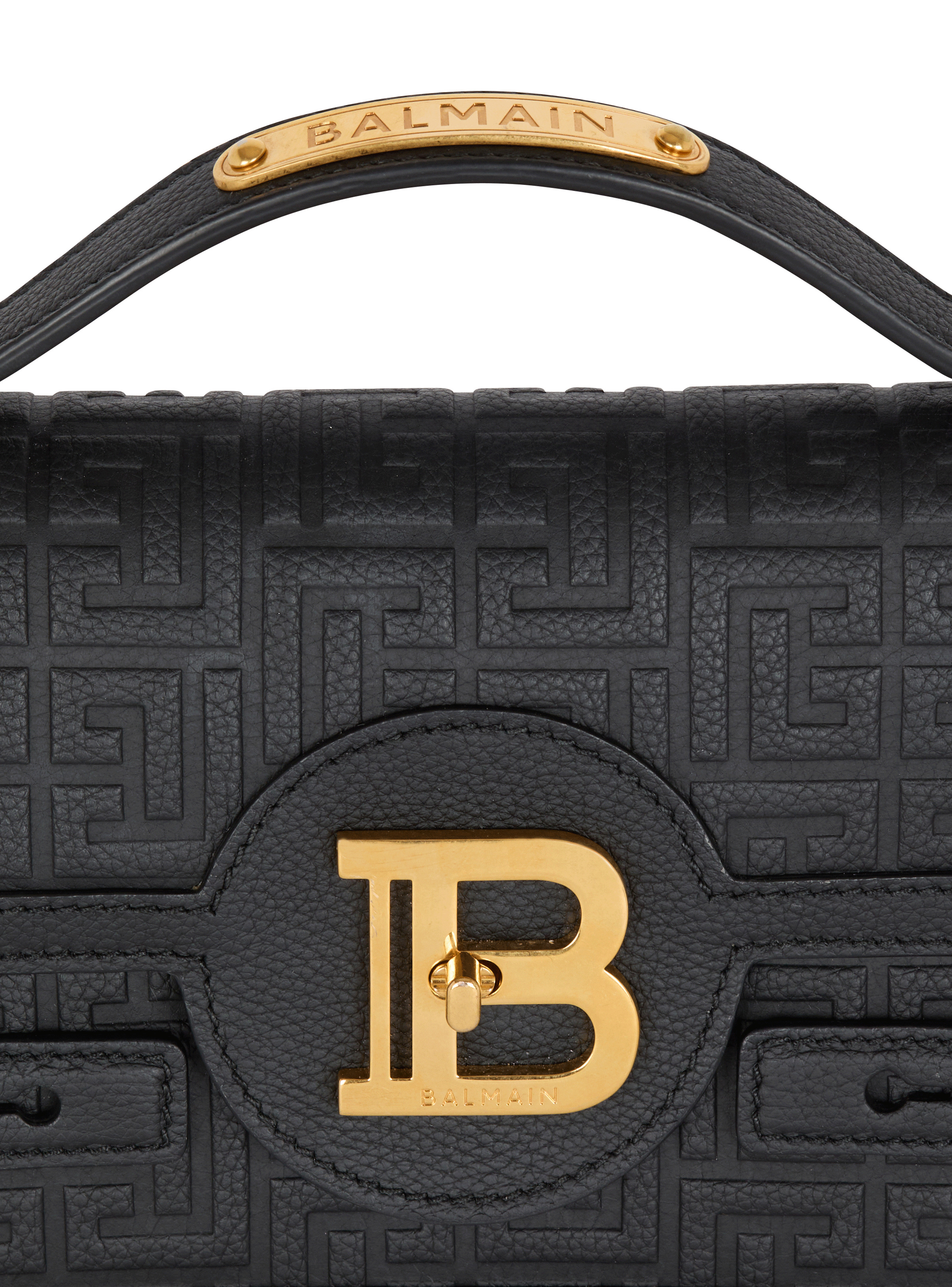 B-Buzz Shoulder 24 bag in grained PB Labyrinth leather - 7