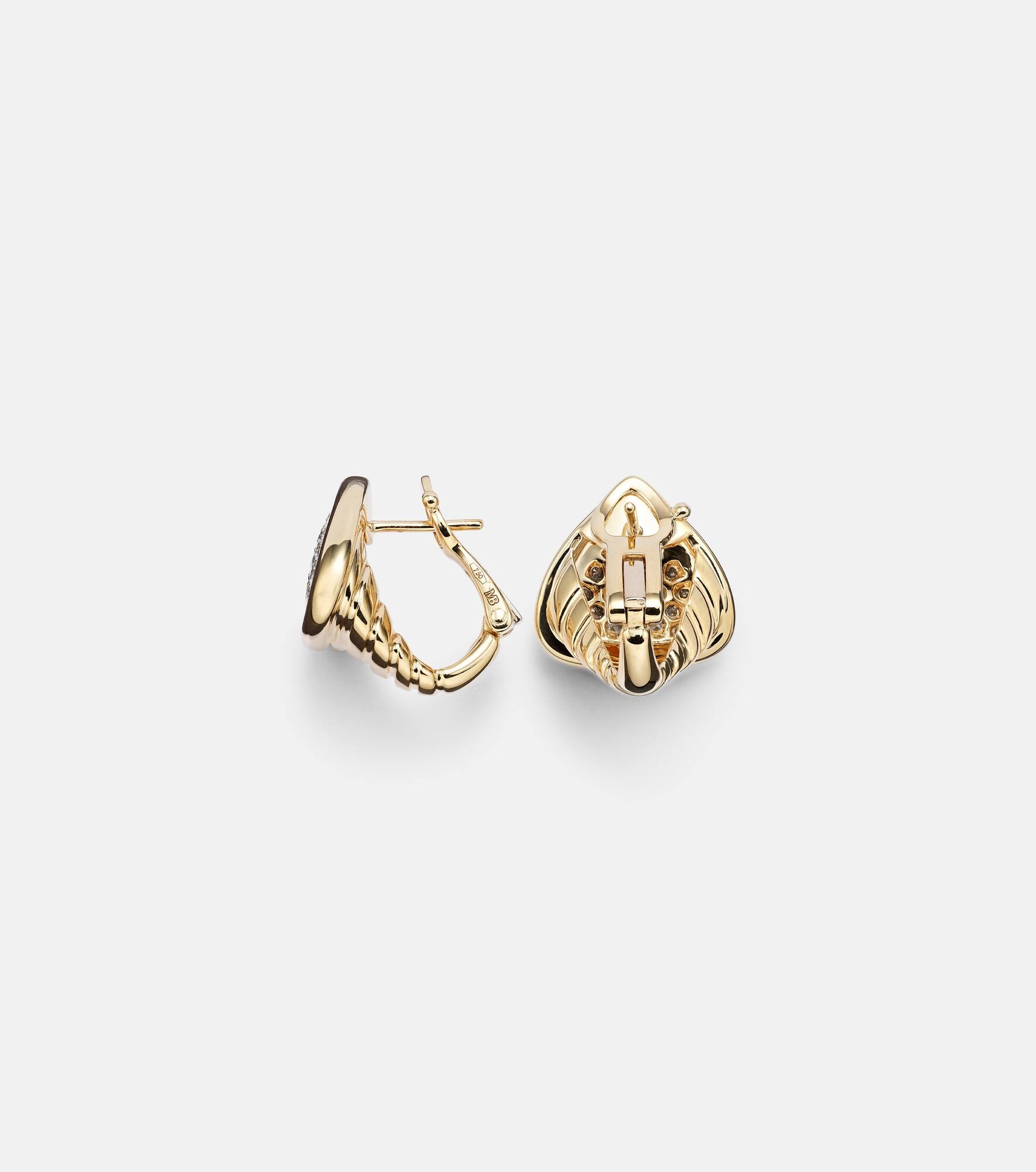 Trisola 18kt gold earrings with diamonds - 4