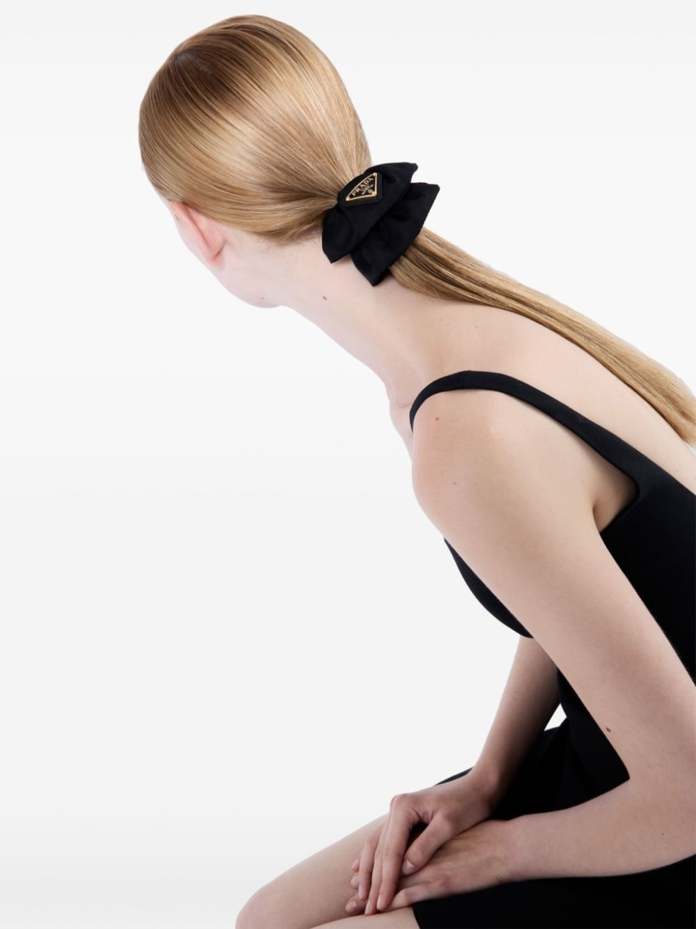 triangle-logo re-nylon scrunchie - 3