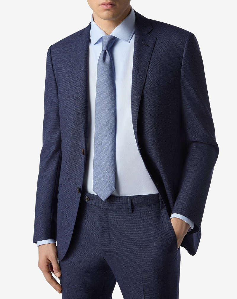 Blue pure wool suit 5