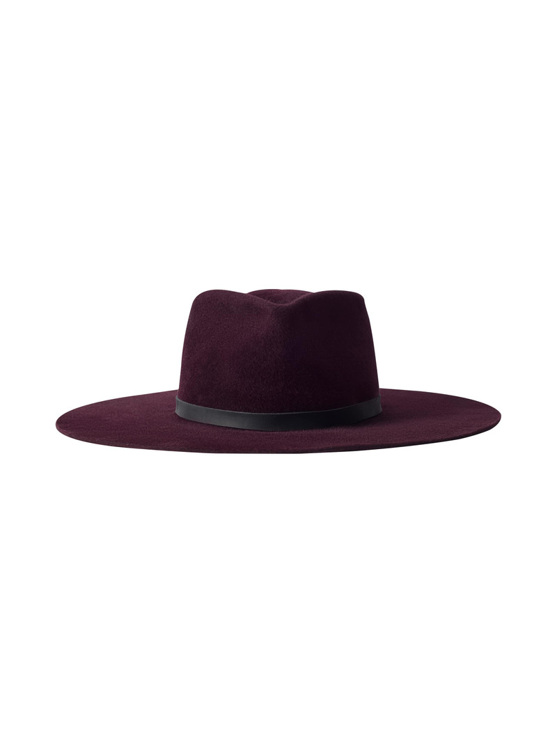 L'AGENCE Reyes Leather Band Fedora outlook