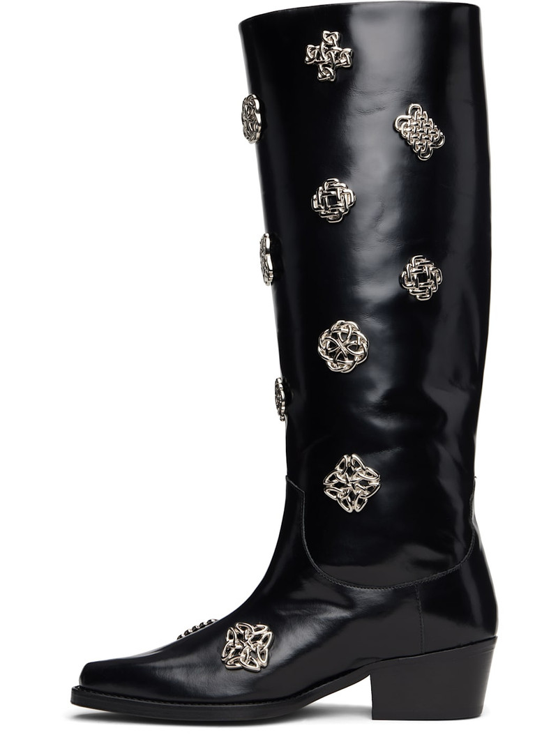 TOGA PULLA Black Polido Tall Boots outlook