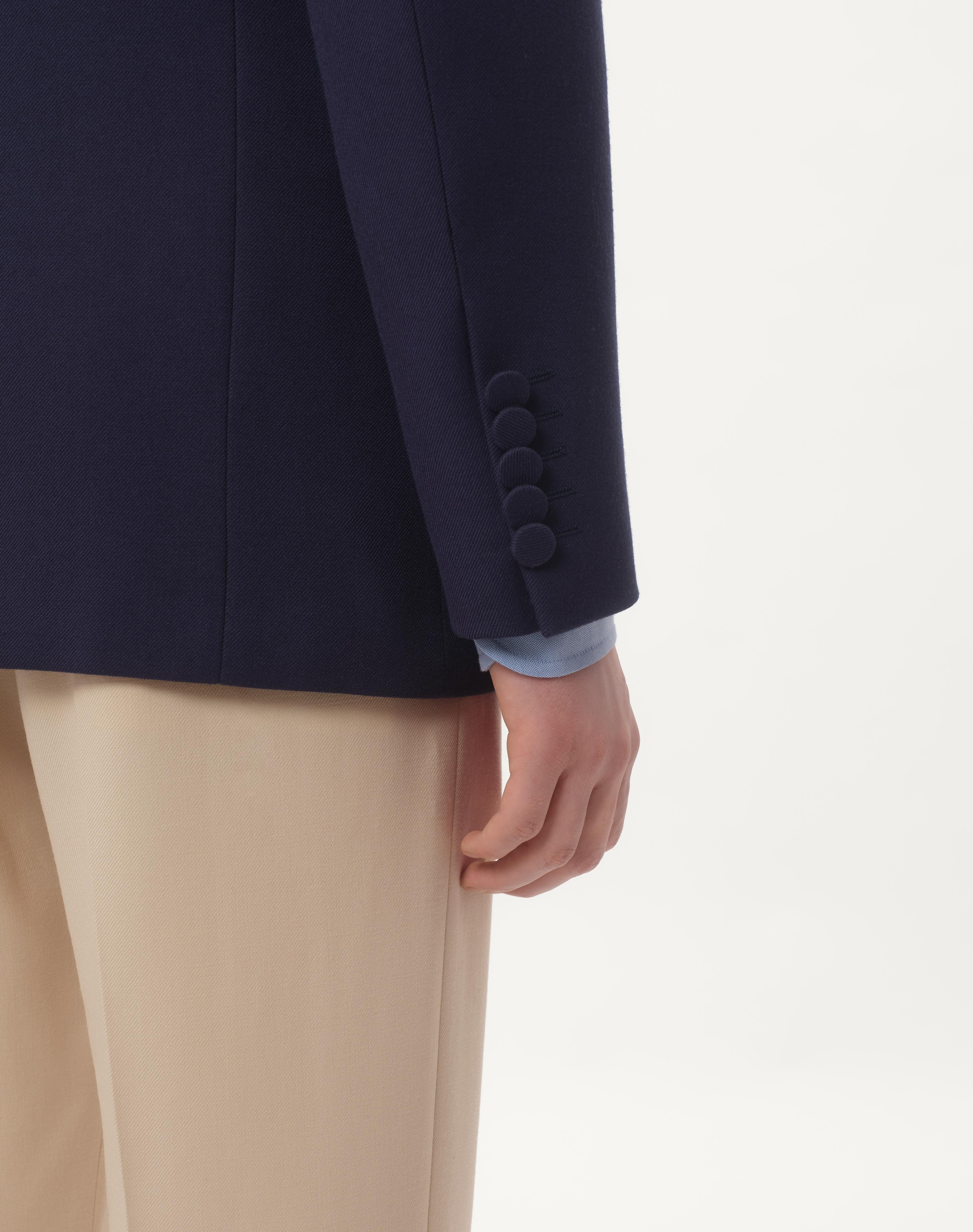 DOUBLE-BREASTED JACKET IN WOOL GABARDINE - 3