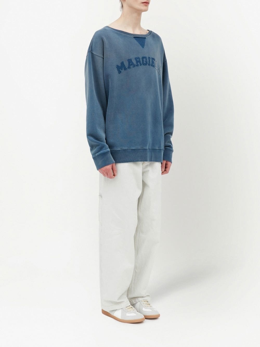 logo-print faded sweatshirt - 3