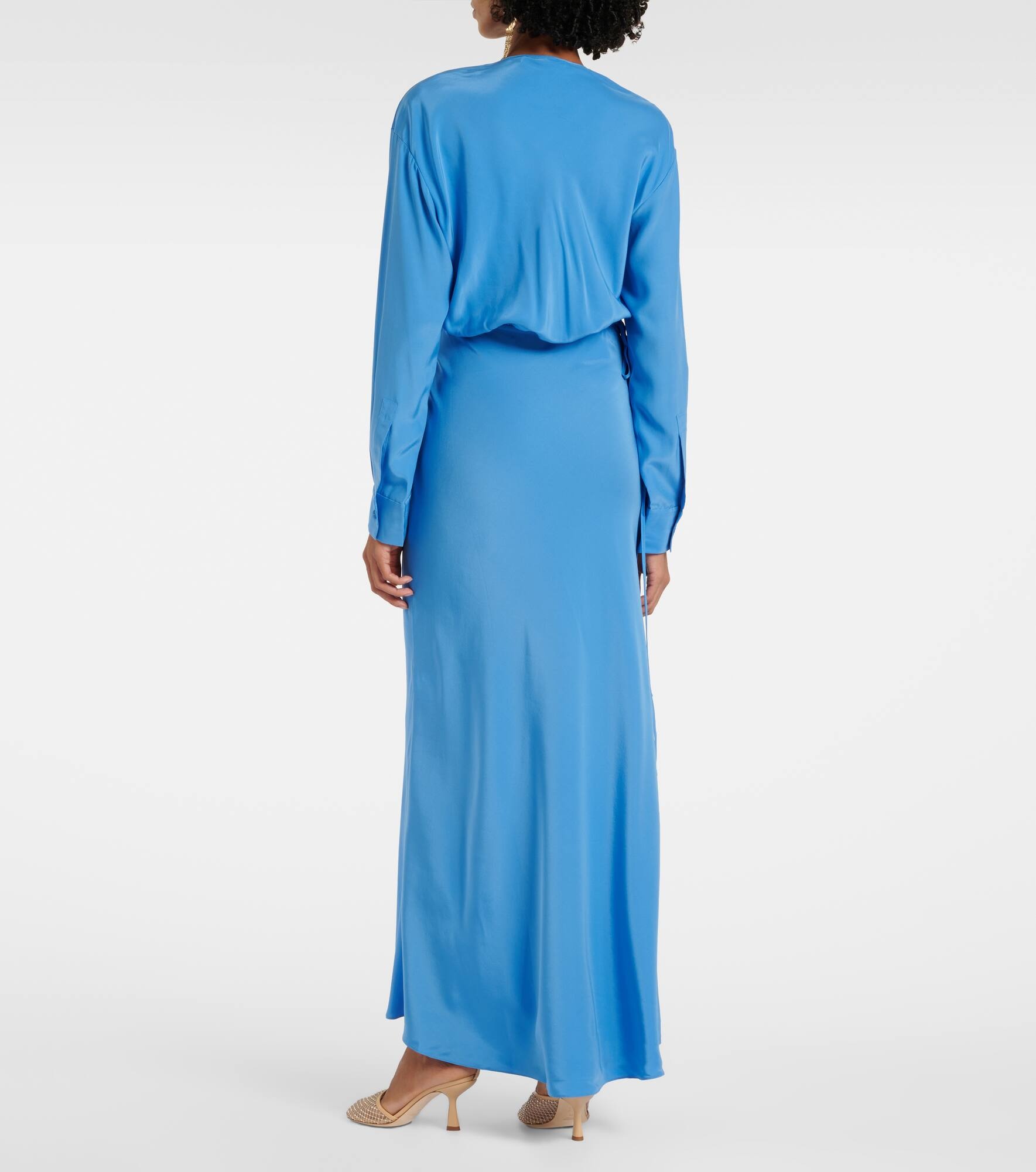 Cutout silk maxi dress - 3
