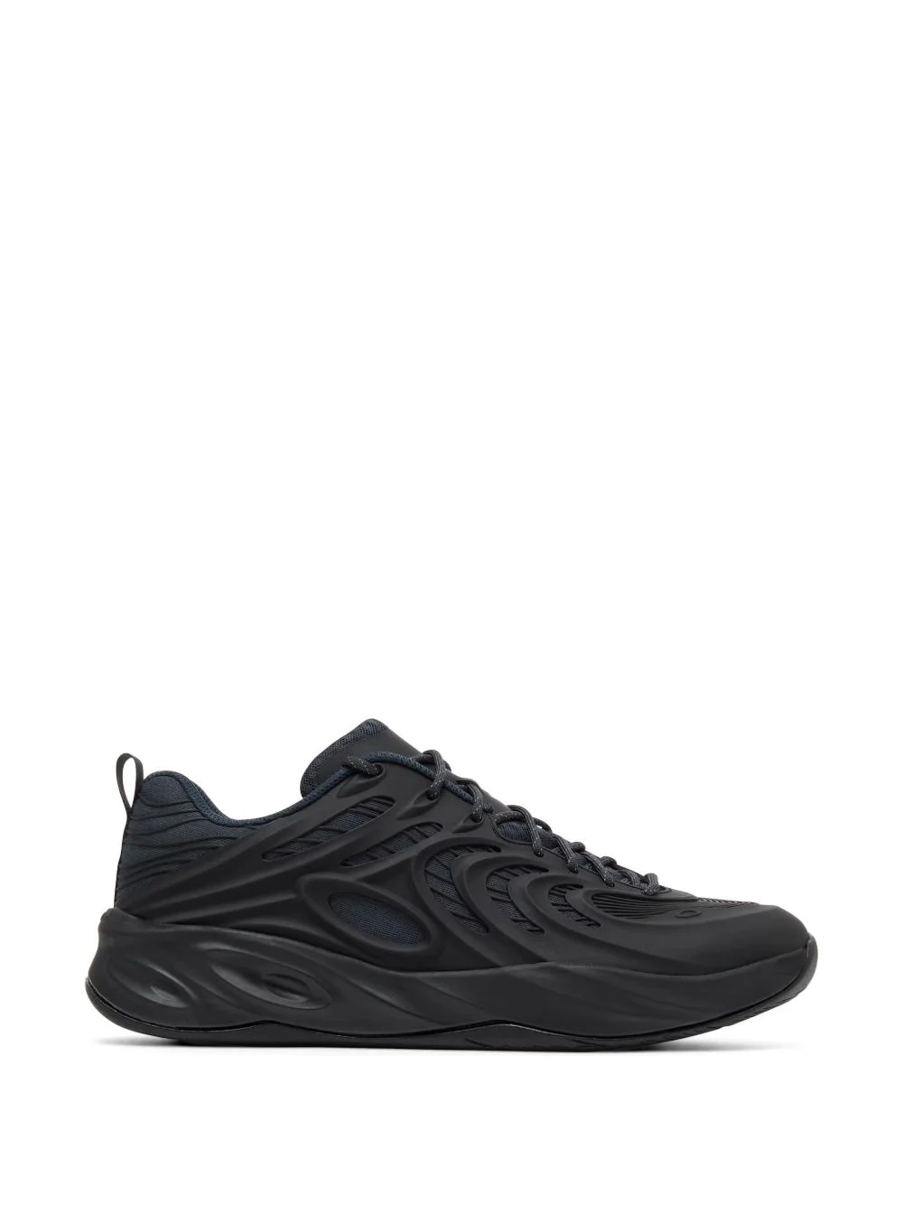 lace-up textured sneakers - 1