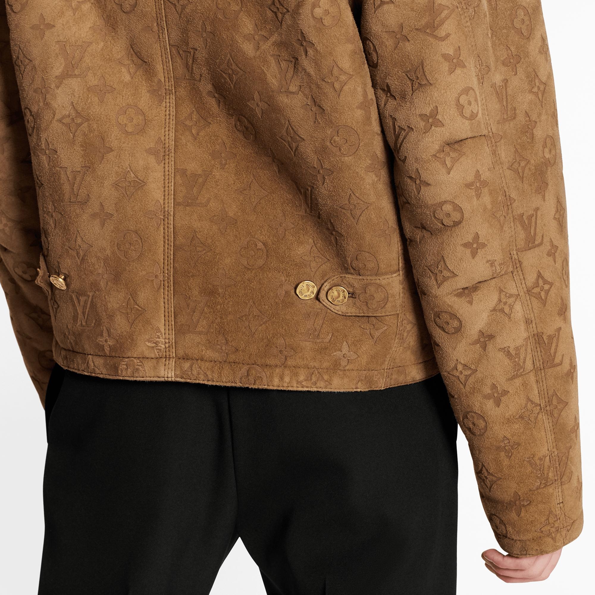 Shearling Embossed Monogram Jacket - 5