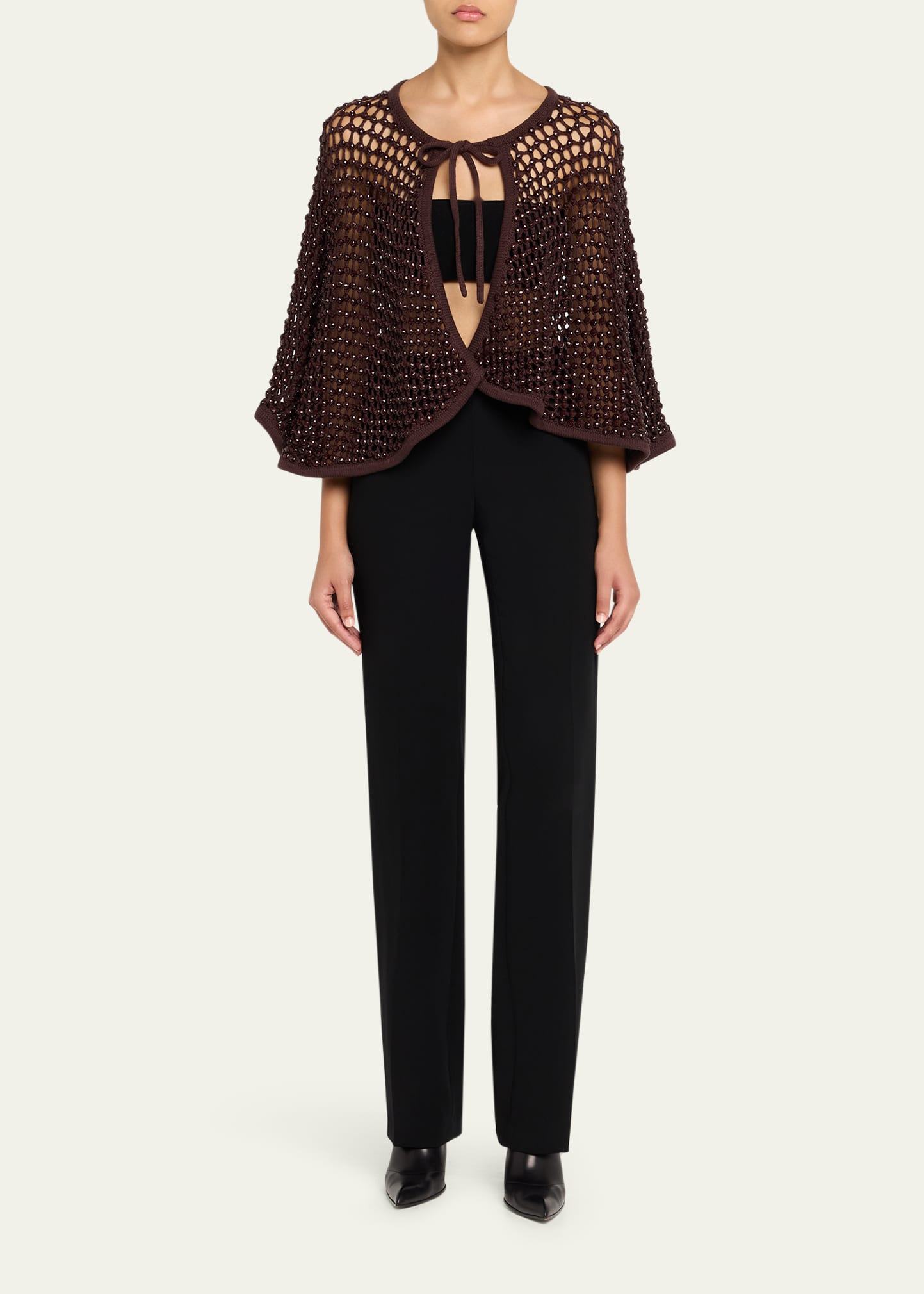 Crystal Net Knit Capelet - 2