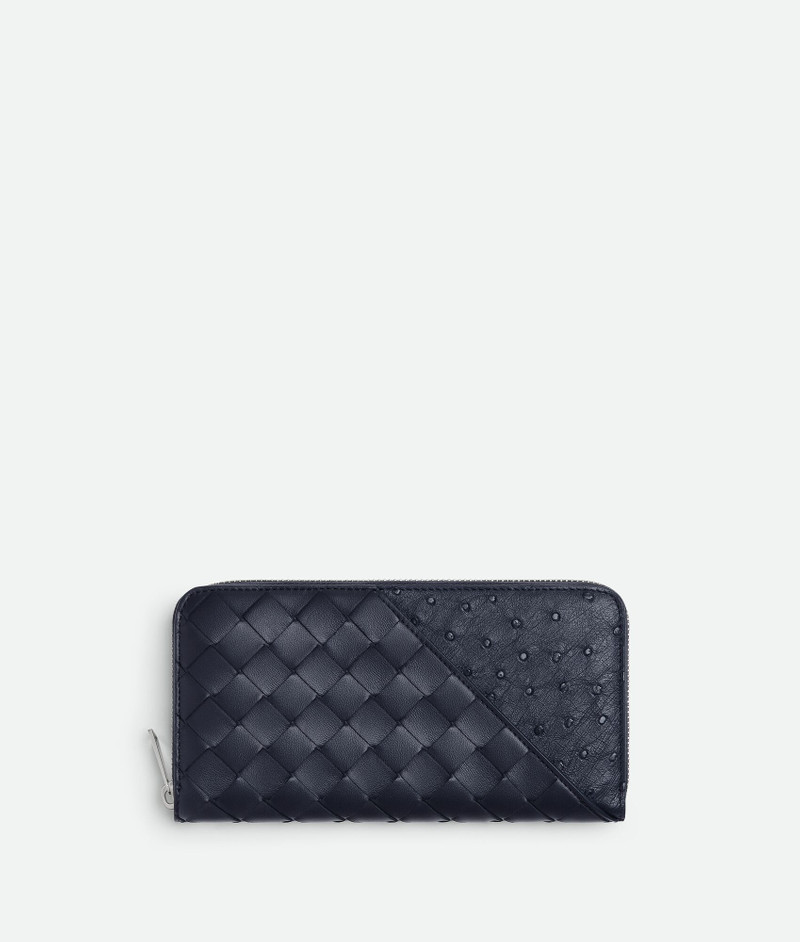 Intrecciato Diagonal Zip Around Wallet 1