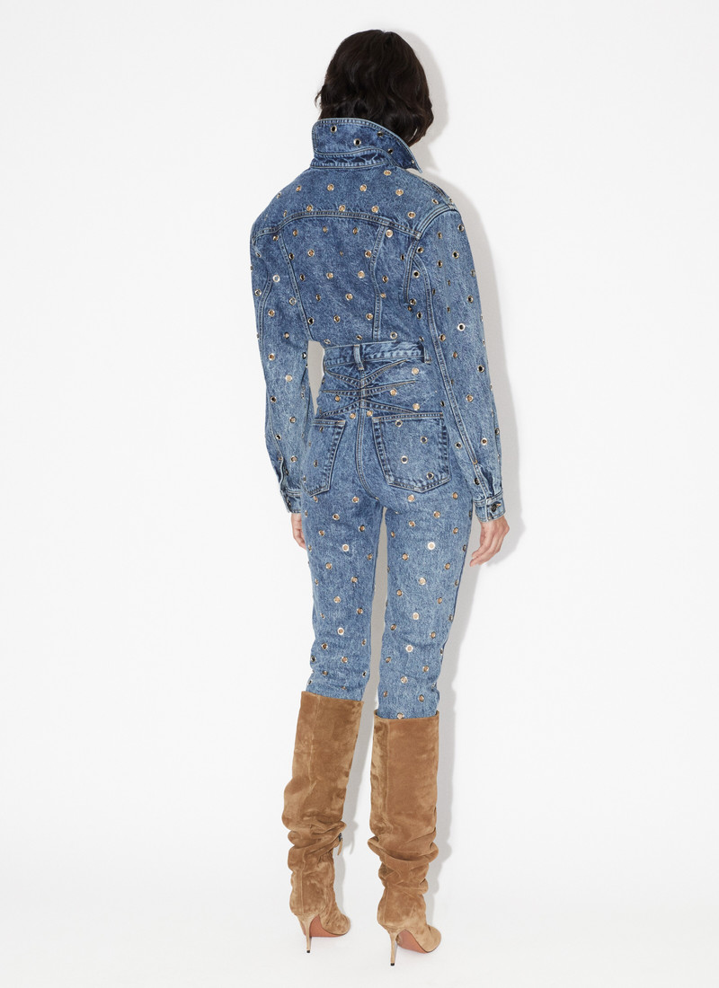 Alaïa EYELET DENIM JEANS outlook
