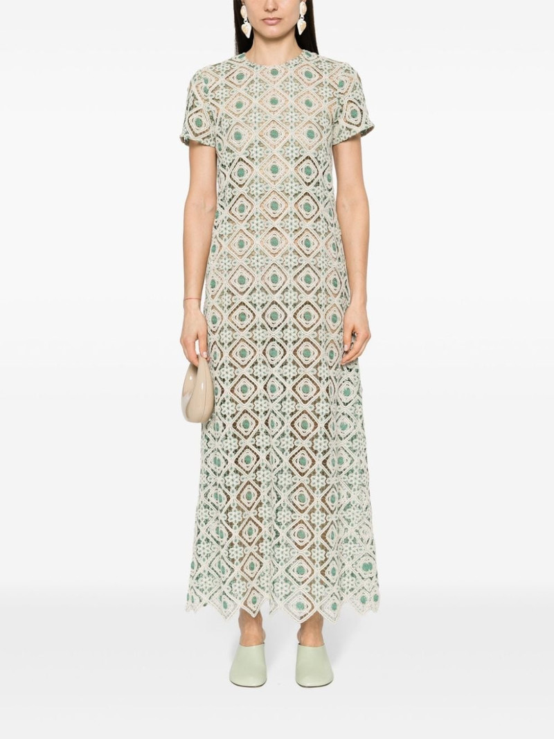La DoubleJ Swing macramÃ© maxi dress outlook