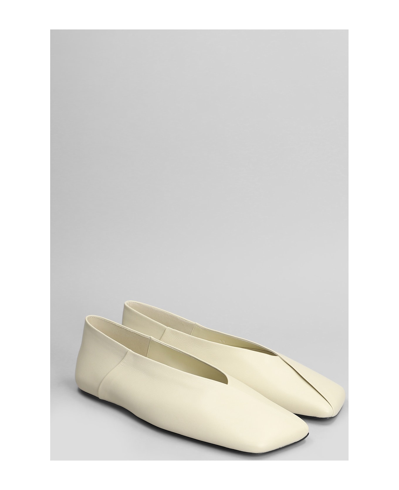 Ballet Flats In Beige Leather - 2